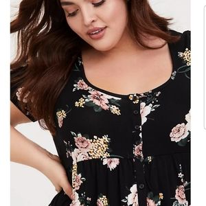 Torrid Super Soft Floral Babydoll sz00 (10 M/L)